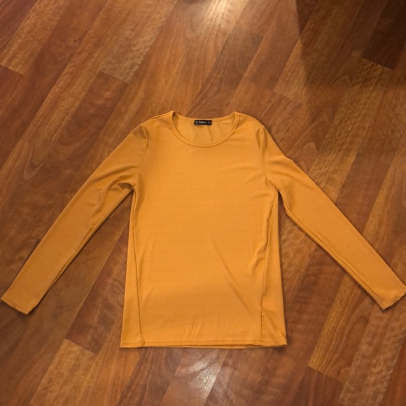 SHEIN Tops - NWOT Shein Mustard Yellow Long Sleeve